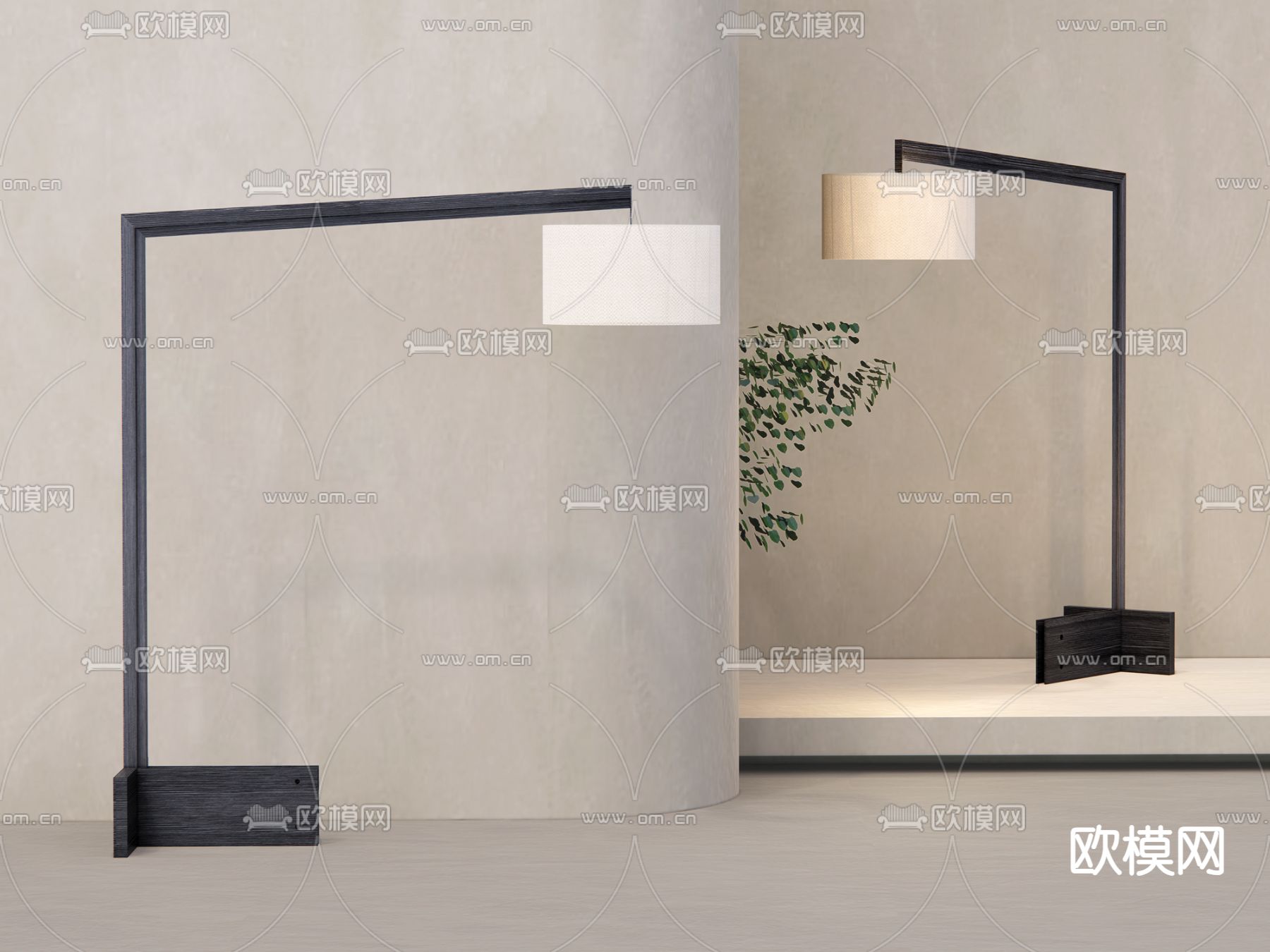 Christian Liaigre 落地灯su模型下载（渲染图1）