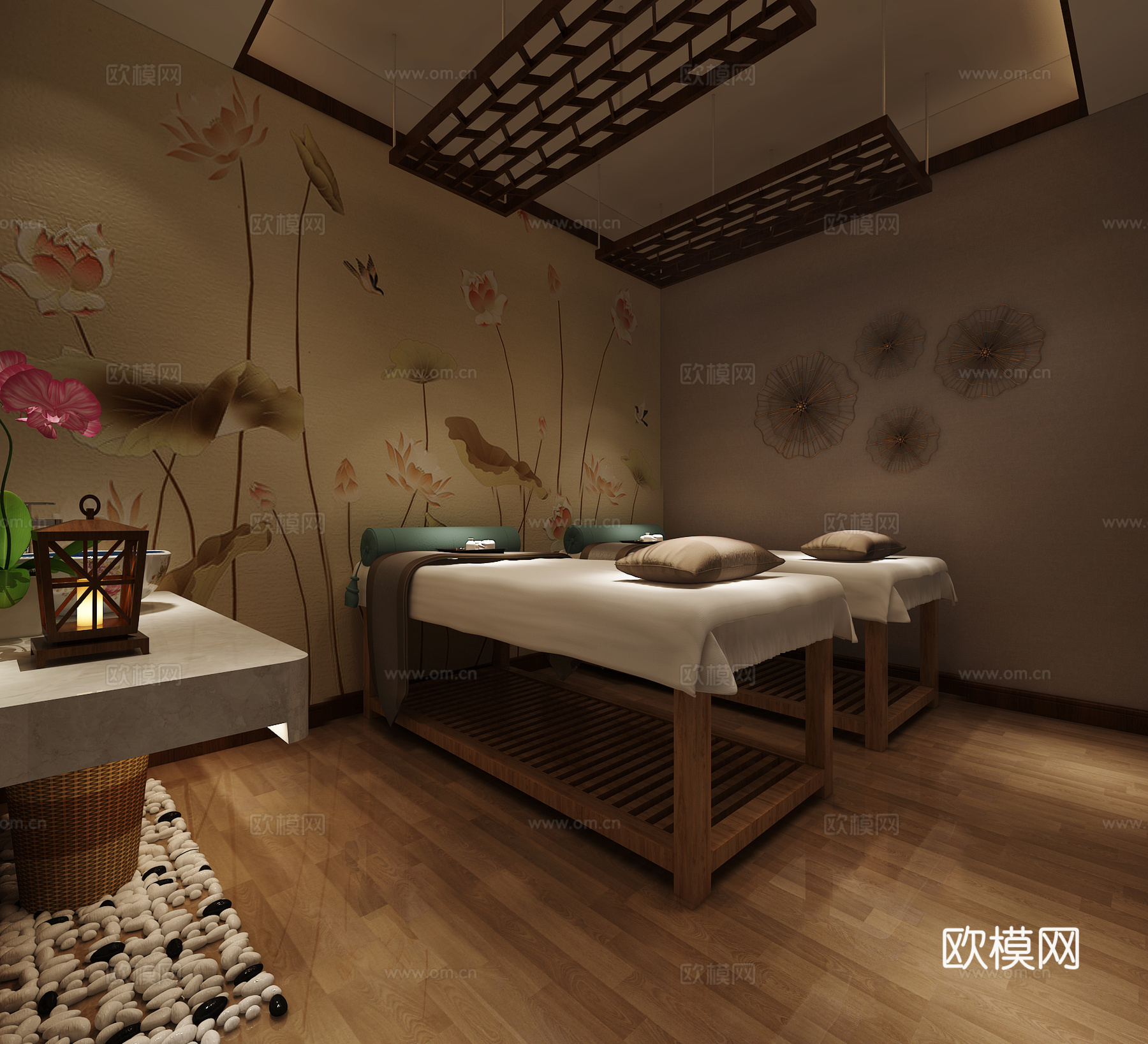 禅意中式包房3d模型