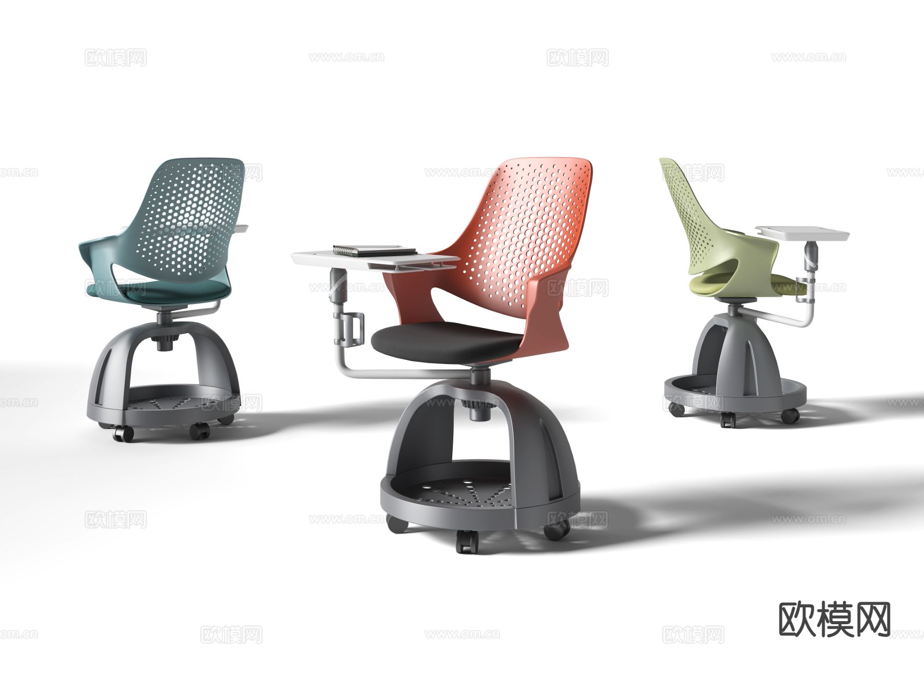 培训椅 办公椅 洽谈椅su模型下载（渲染图2）