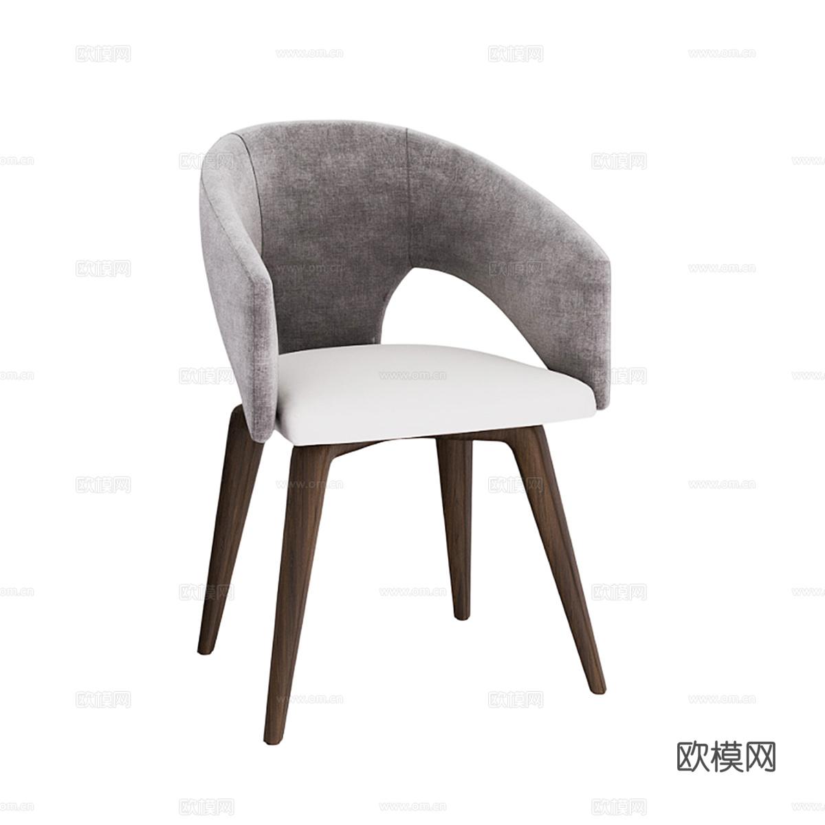 北欧简约单人椅子 椅子 简约椅子 休闲椅子 凳子 餐厅椅子3d模型