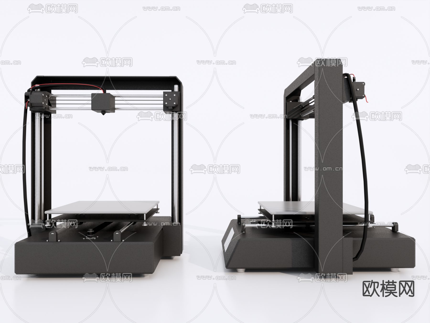 现代3D打印机 机器设备su模型