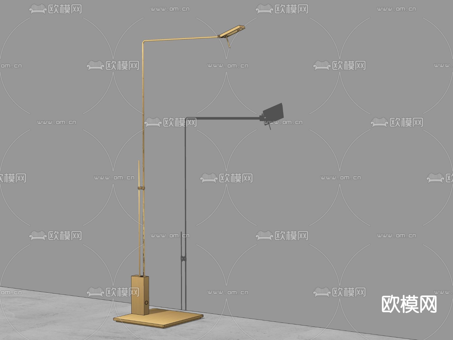 现代极简落地灯su模型下载（渲染图4）
