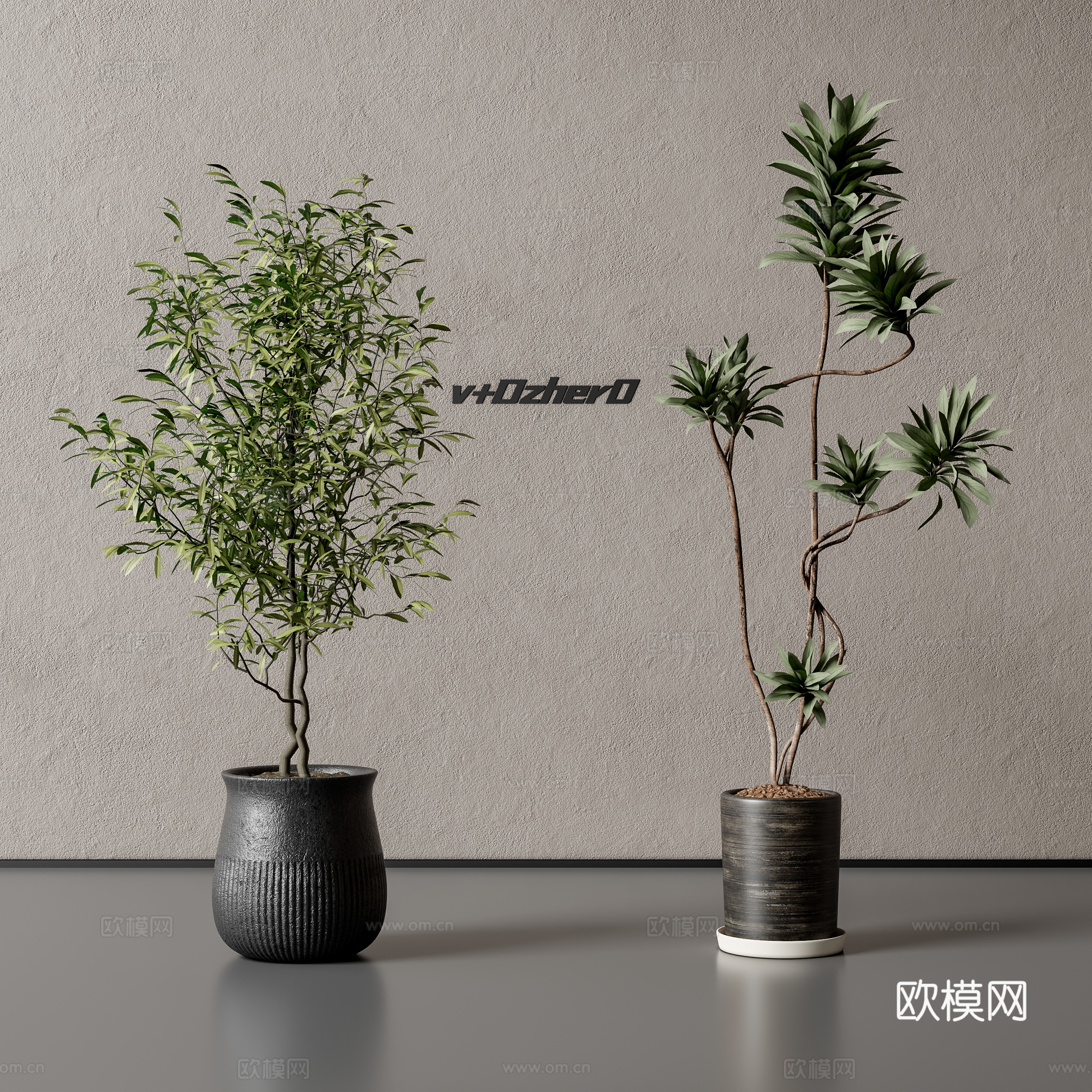 现代绿植盆栽su模型