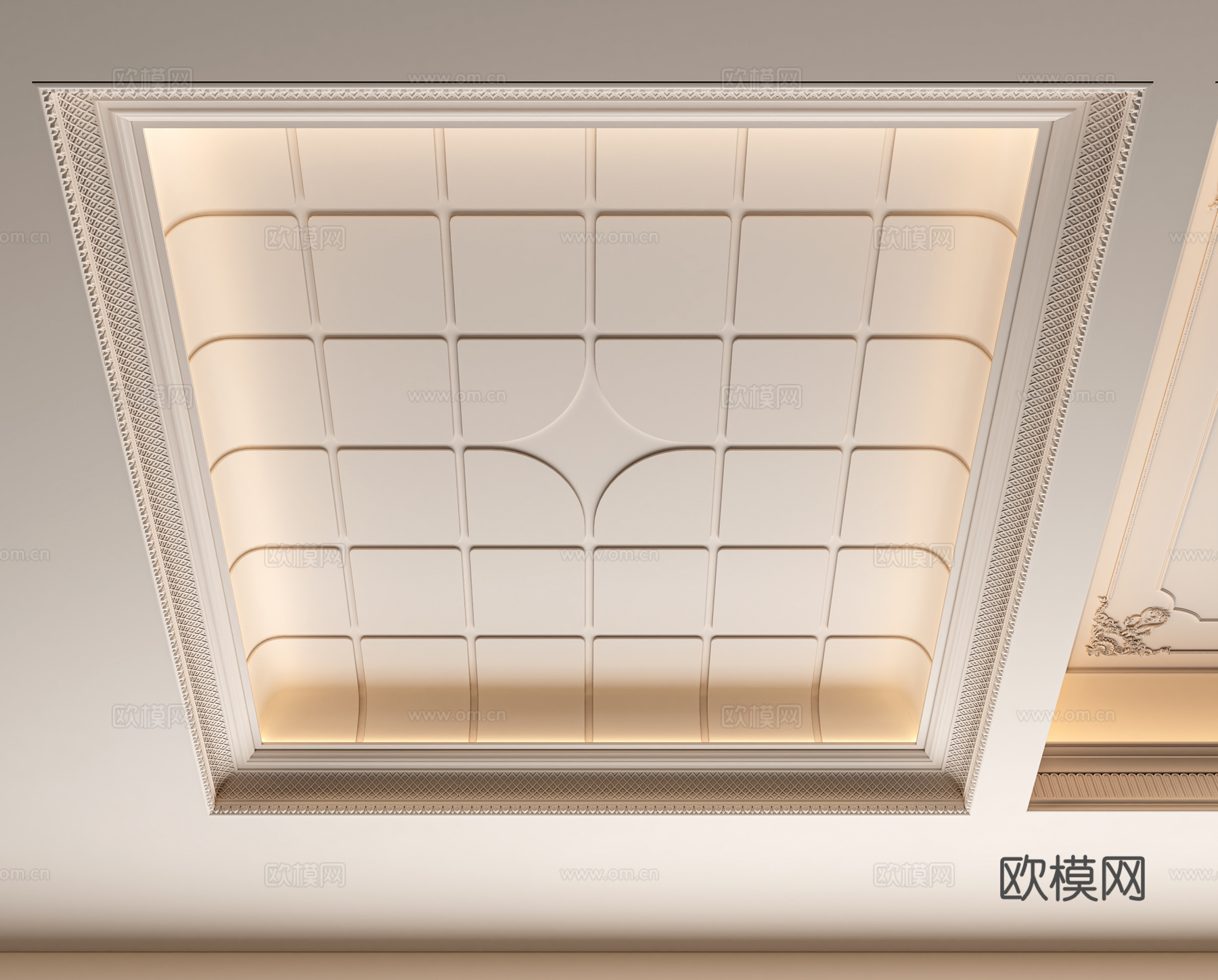 法式吊顶3d模型