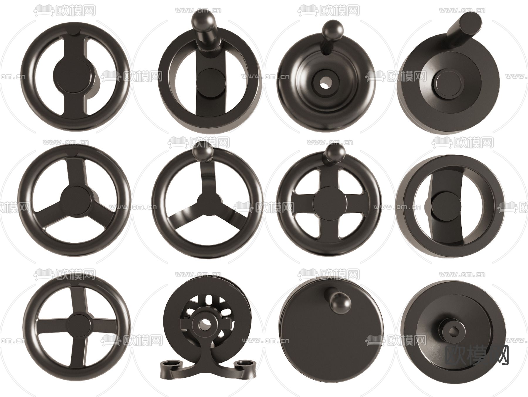 手摇轮 手轮 把手 拉手su模型