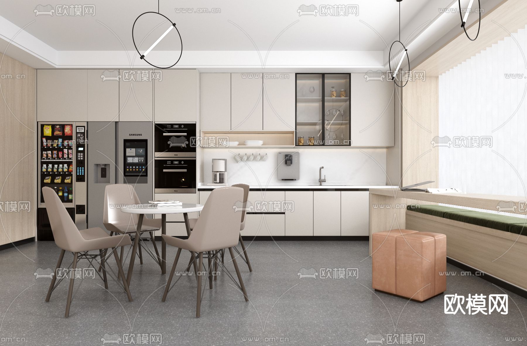 茶水间 水吧区su模型下载（渲染图2）