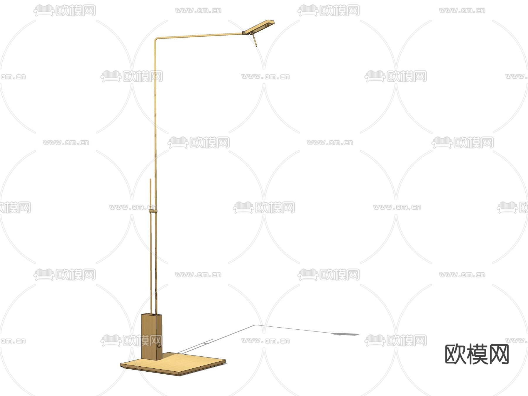 现代极简落地灯su模型下载（渲染图2）
