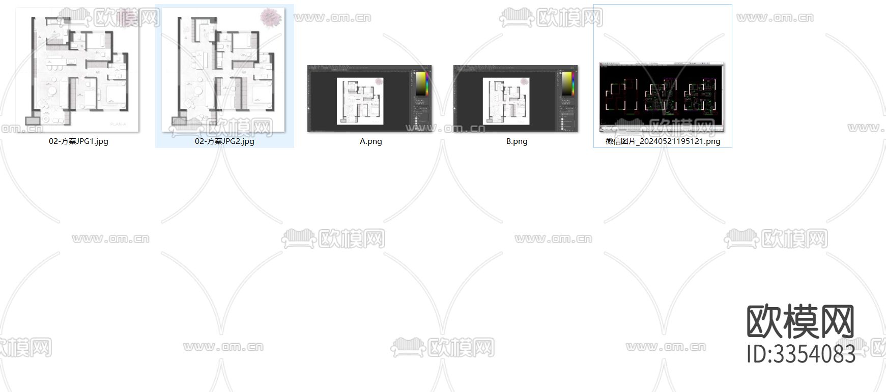 96㎡常规户型创新平面优化案例源文件下载（渲染图6）