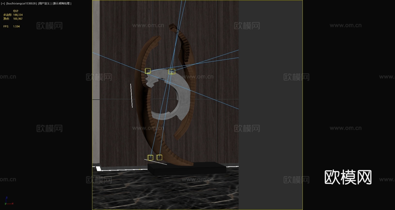 现代摆件抽象摆件现代雕塑异形雕塑3d模型