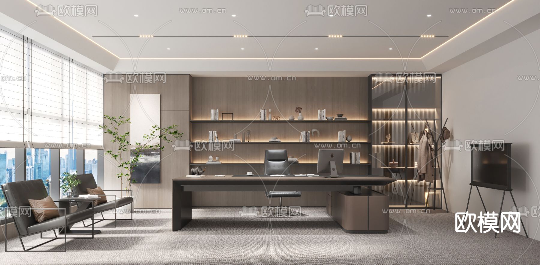 总经理室 董事长室3d模型下载