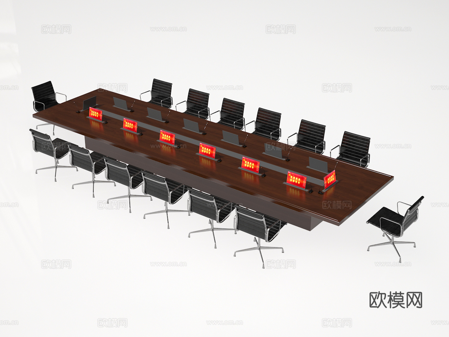 会议桌椅3d模型