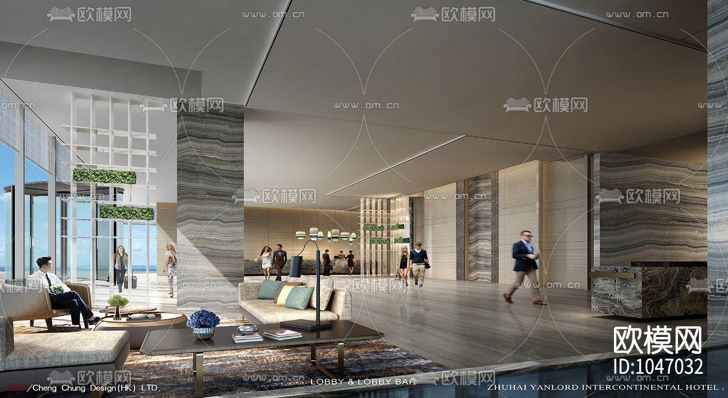 CCD&KNA珠海洲际设计方案-样板房方案+施工图+物料书下载（渲染图4）