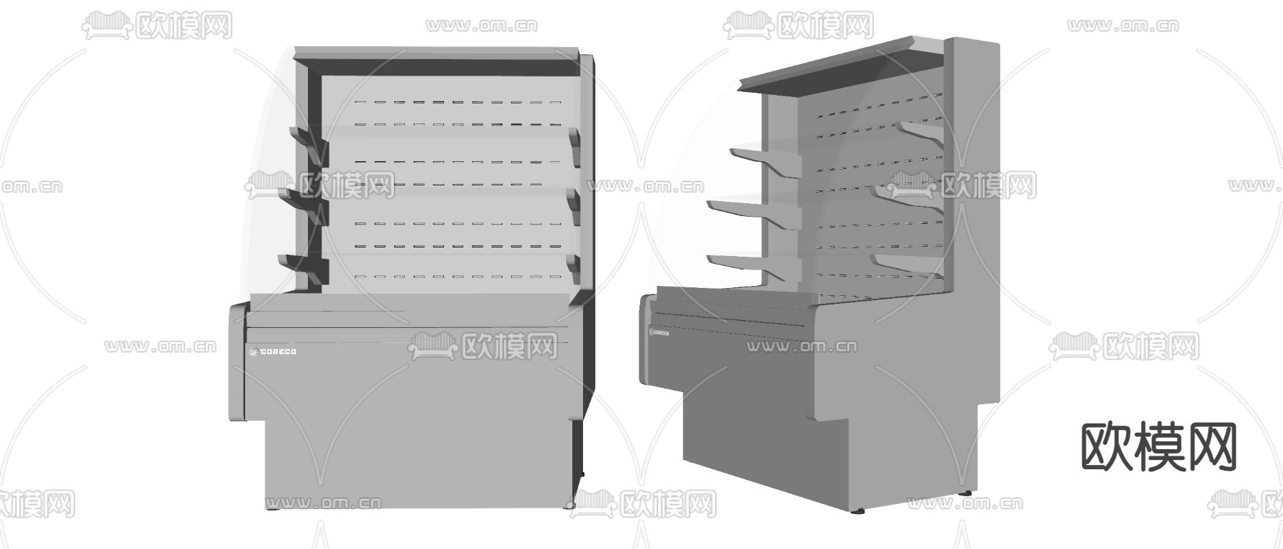 现代冷藏展柜 陈列柜 冷冻柜su模型