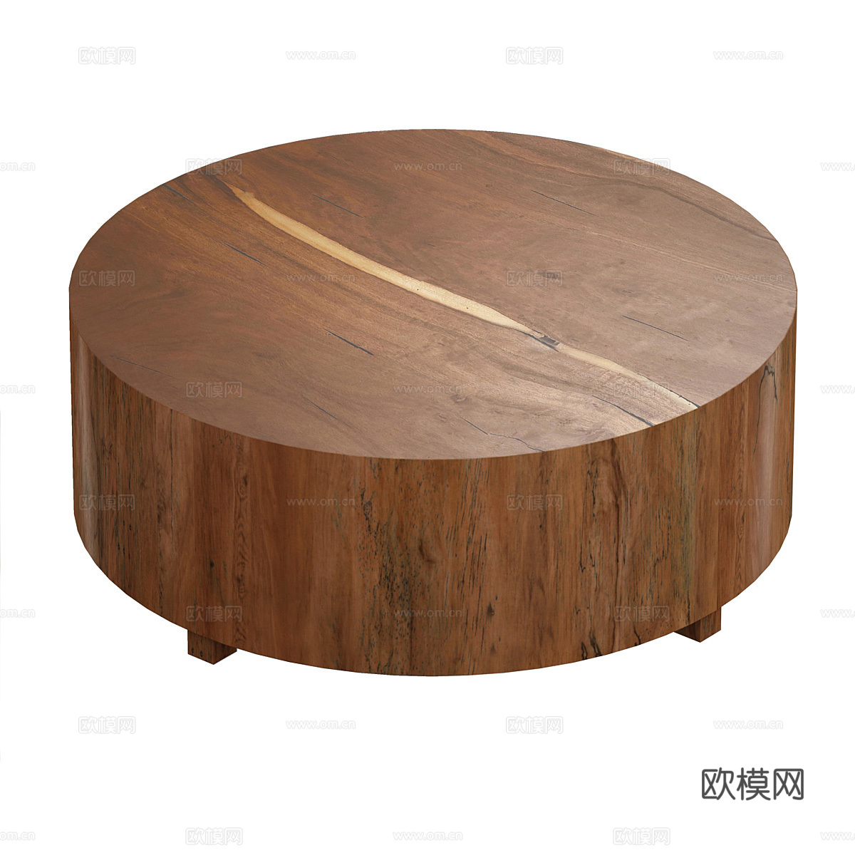 现代意式实木圆茶几3d模型