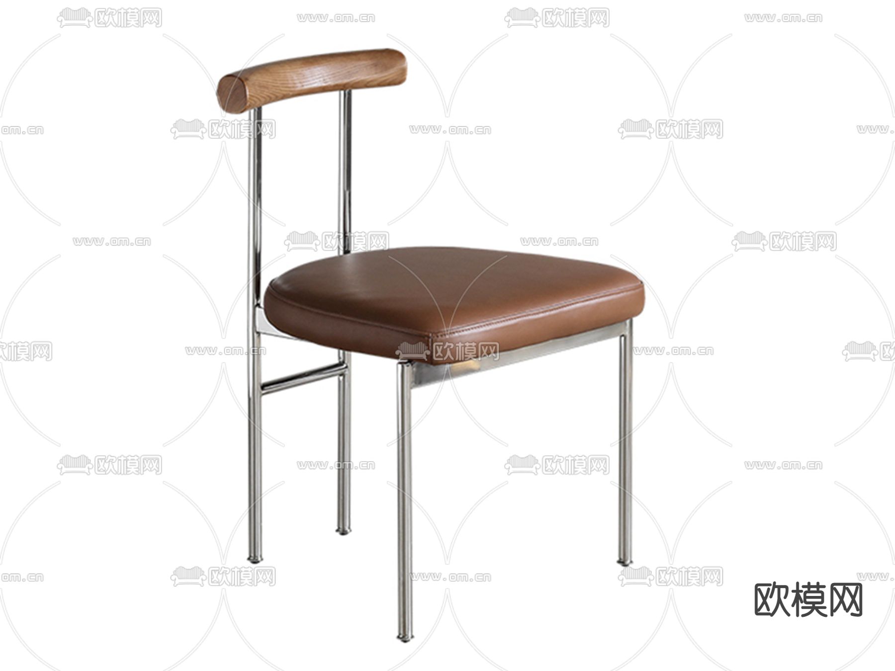 现代皮革单椅su模型下载（渲染图1）