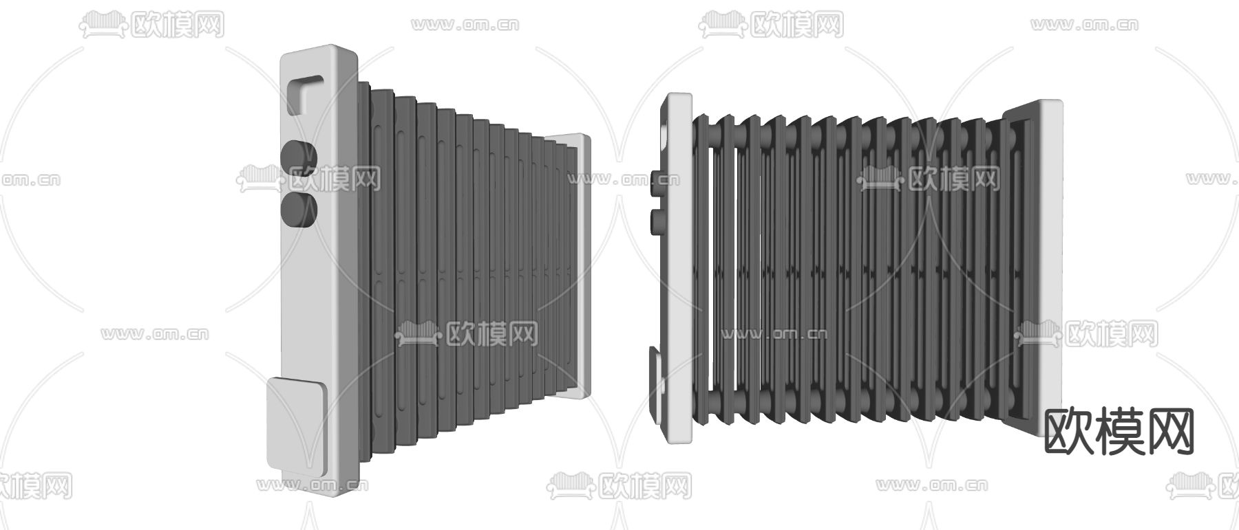现代取暖器暖气片su模型下载（渲染图2）
