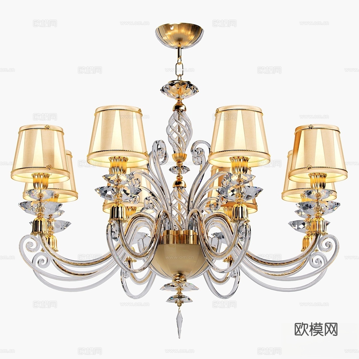 ALICANTE SATIN SHADE L8 吊灯3d模型
