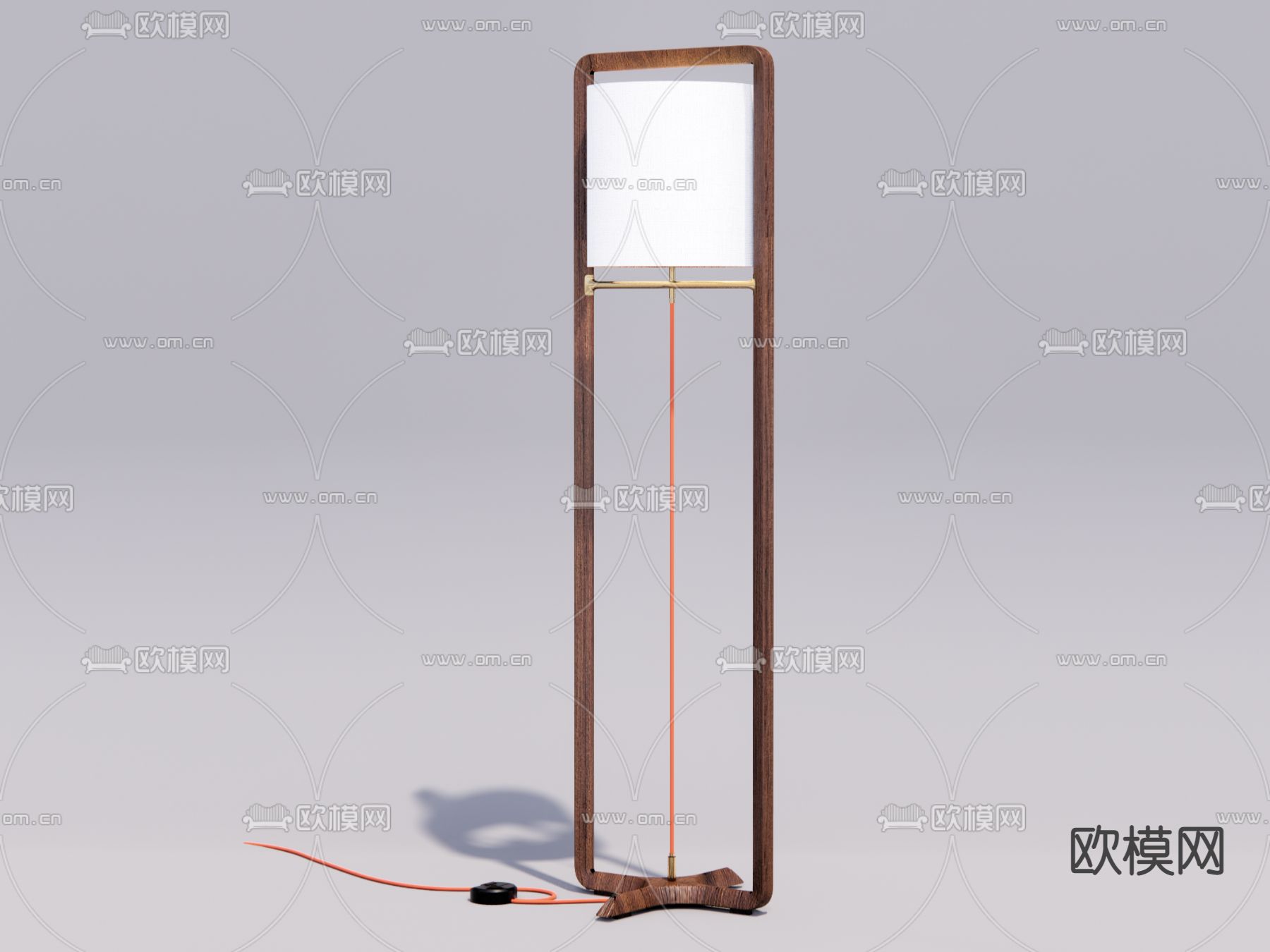 Poltrona Frau 现代落地灯su模型下载（渲染图2）