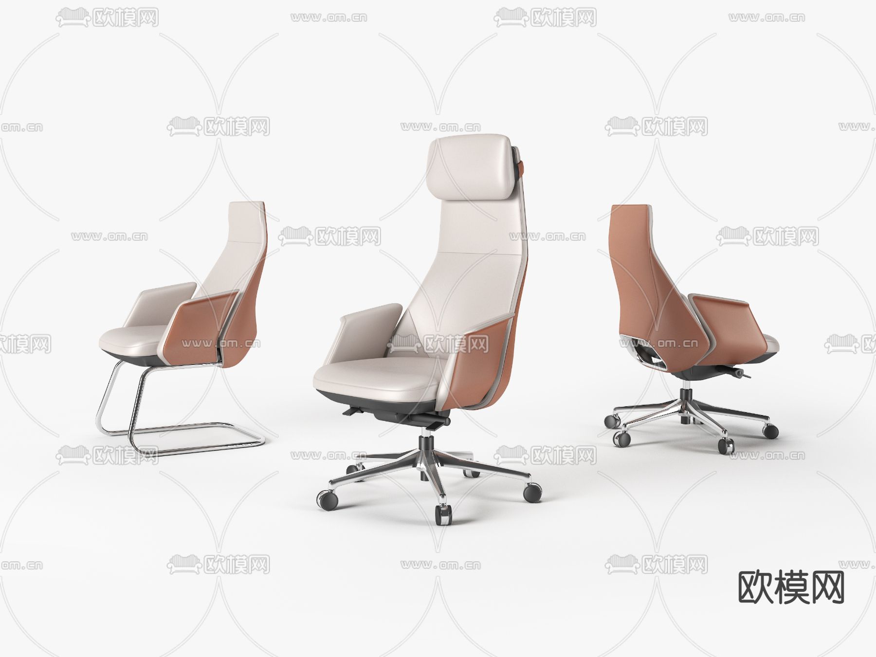 总裁椅 会议椅3d模型下载