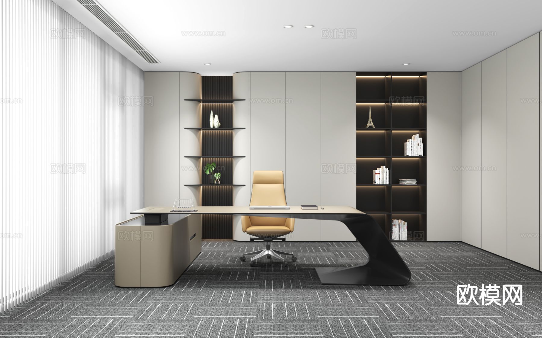 总经理室 董事长室3d模型下载