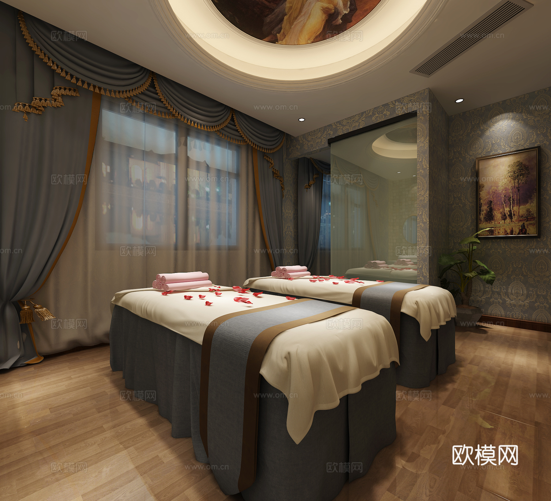 禅意中式包房3d模型
