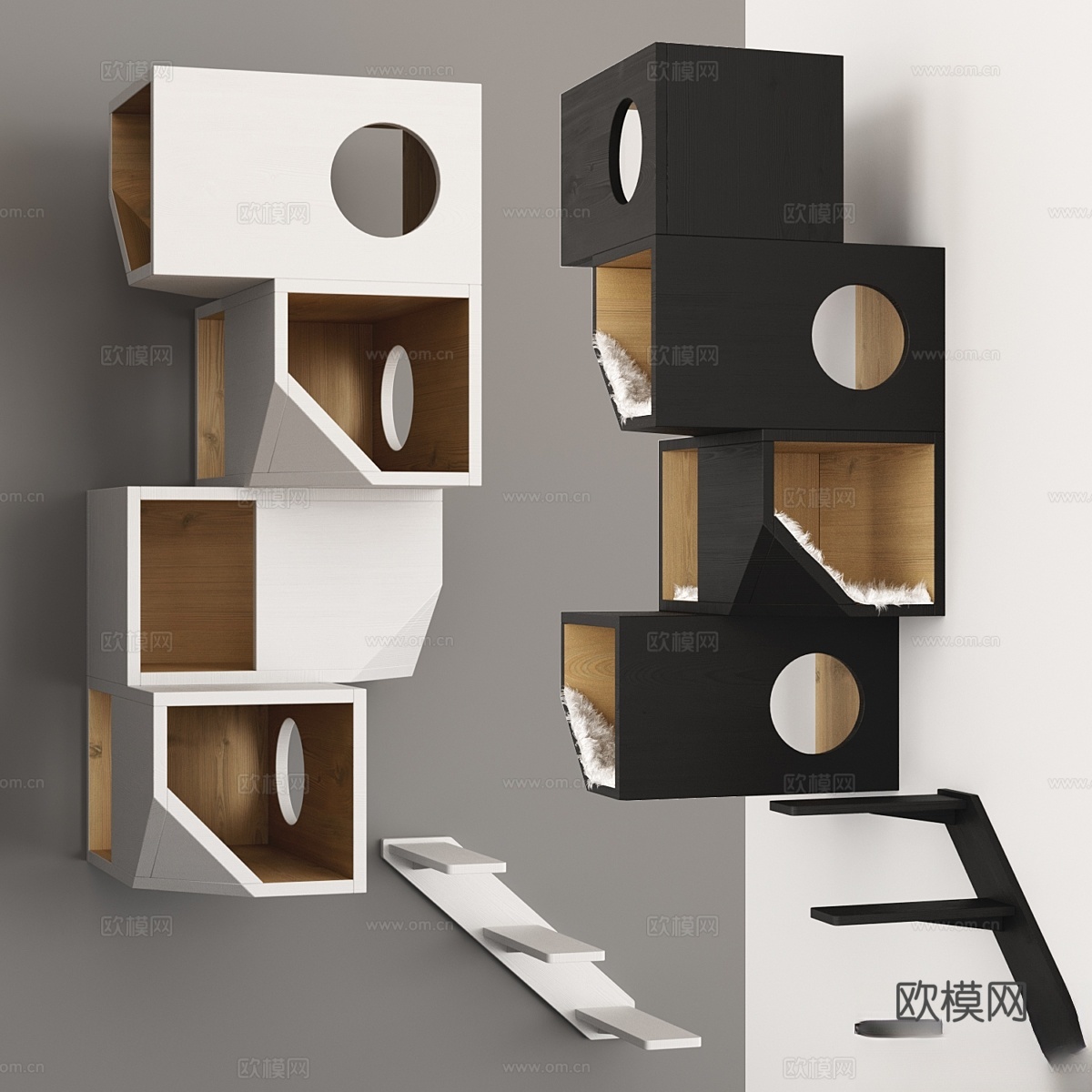 Catissa 4 层猫屋3d模型
