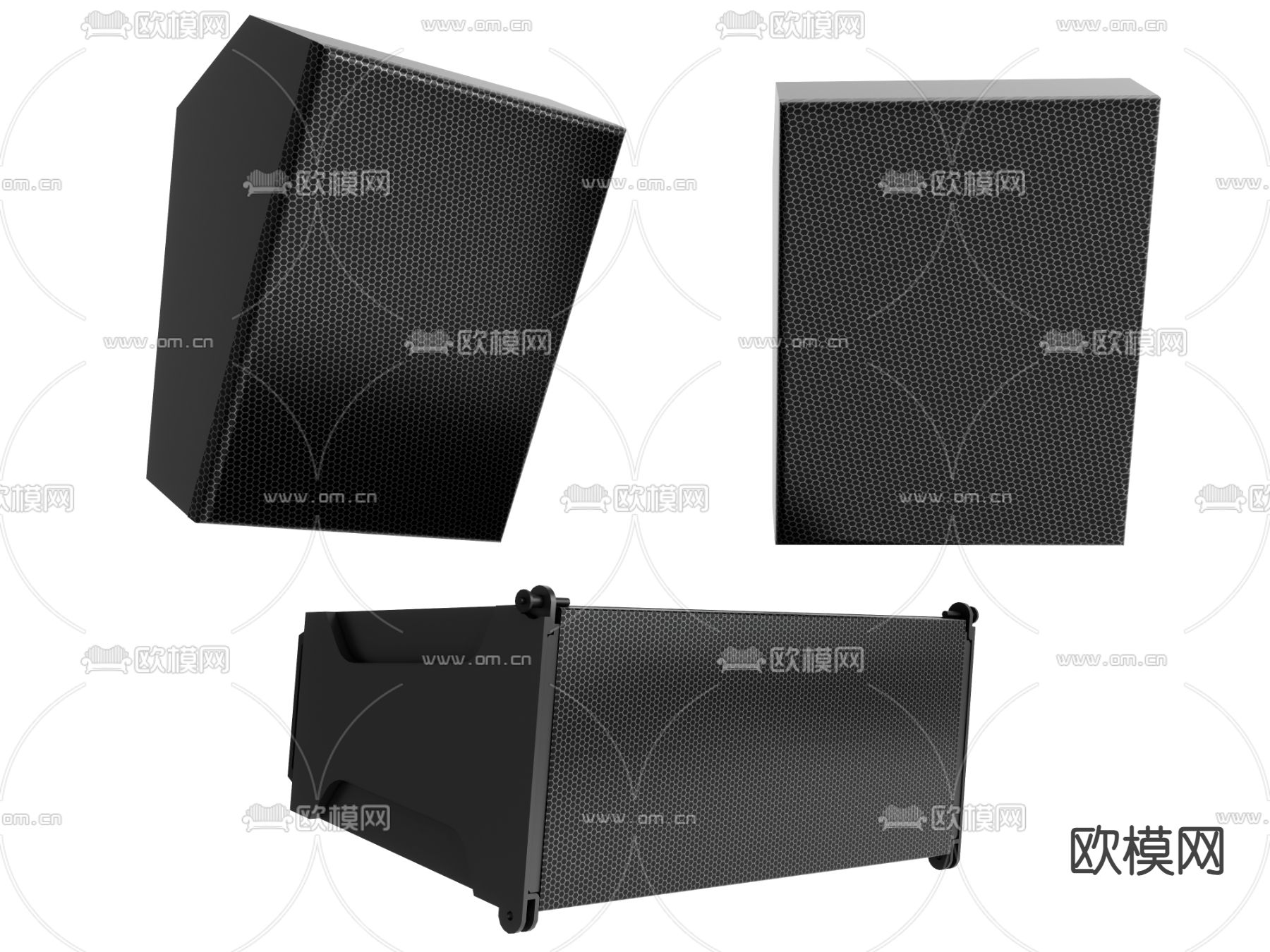 音响 挂式音响 舞台音箱su模型