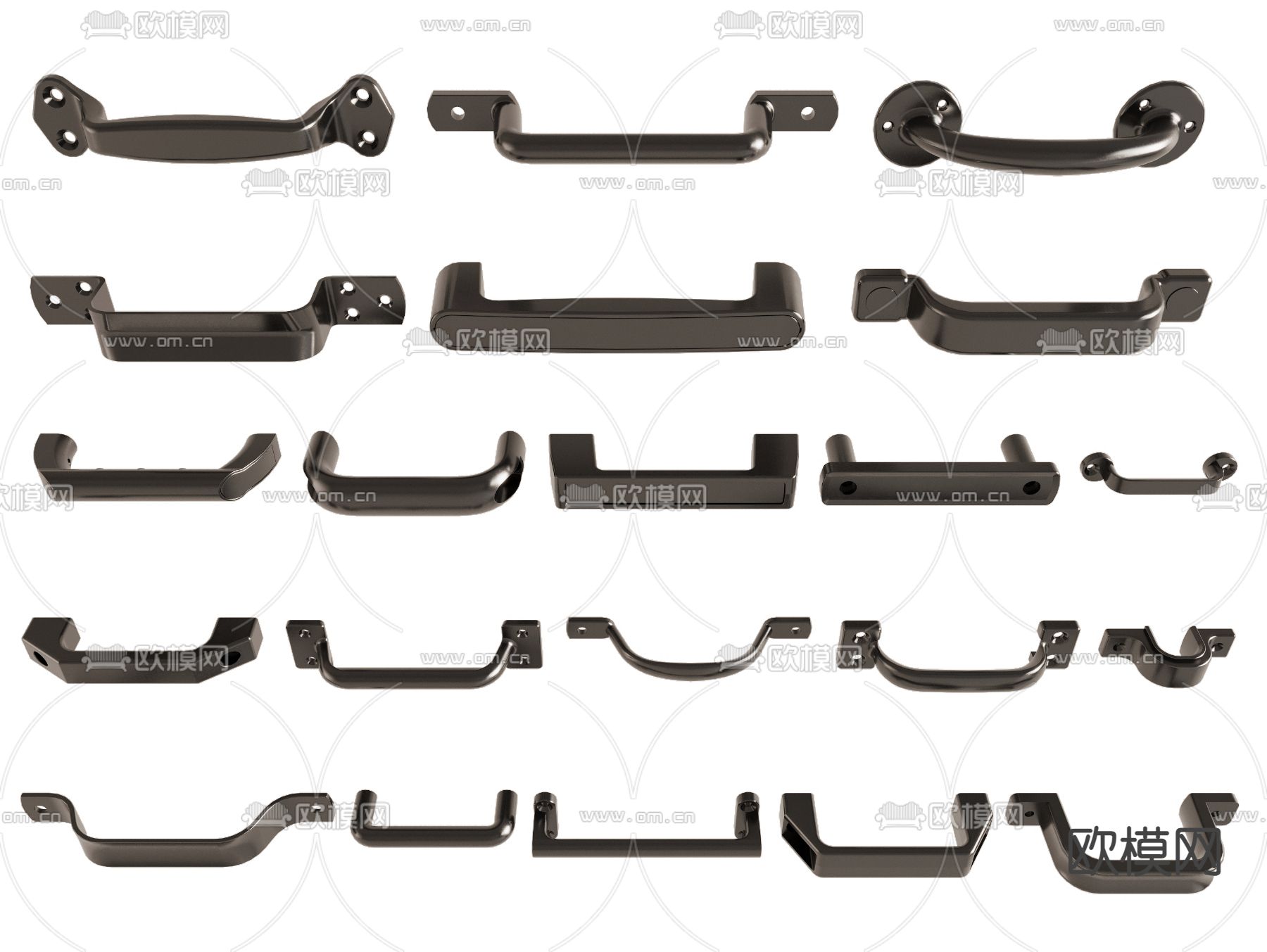 门把手 柜门拉手su模型