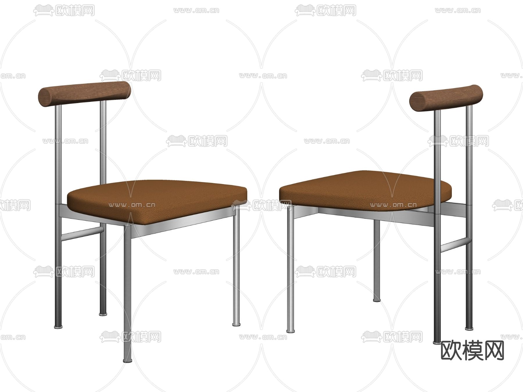 现代皮革单椅su模型下载（渲染图3）