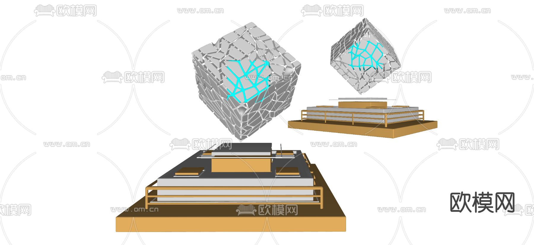 科技美陈 未来金属科技su模型