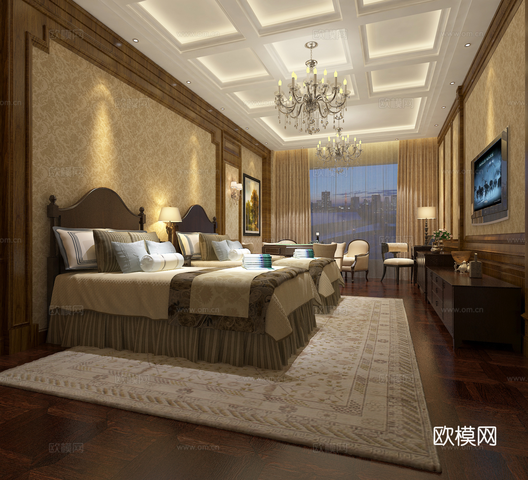 客房免费3d模型