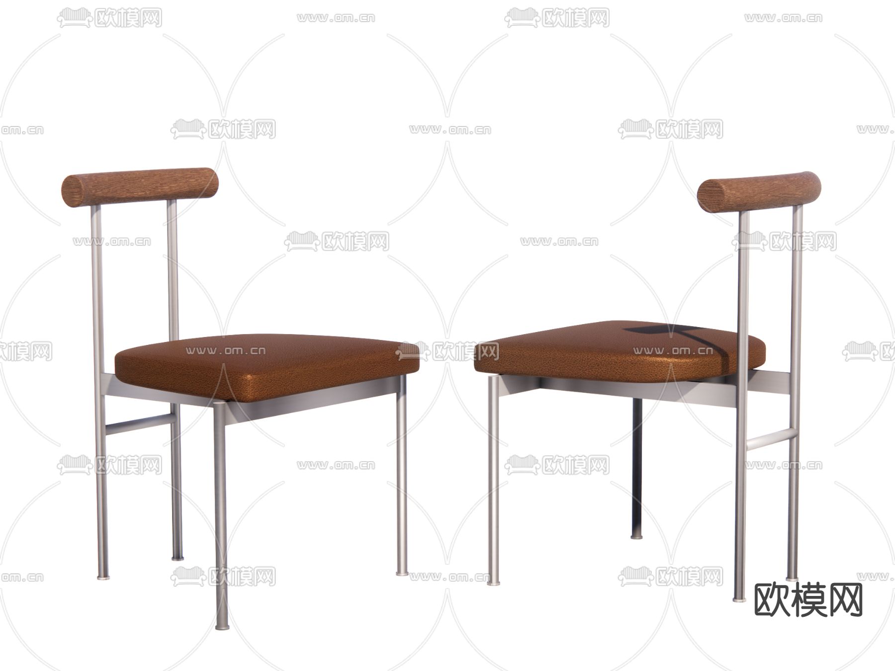 现代皮革单椅su模型下载（渲染图2）