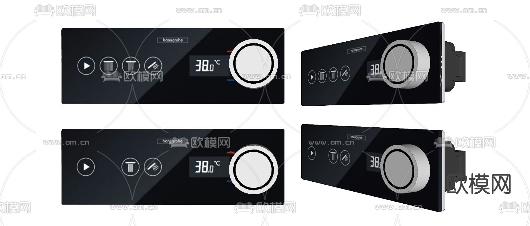 温控器 开关旋钮 淋浴开关su模型
