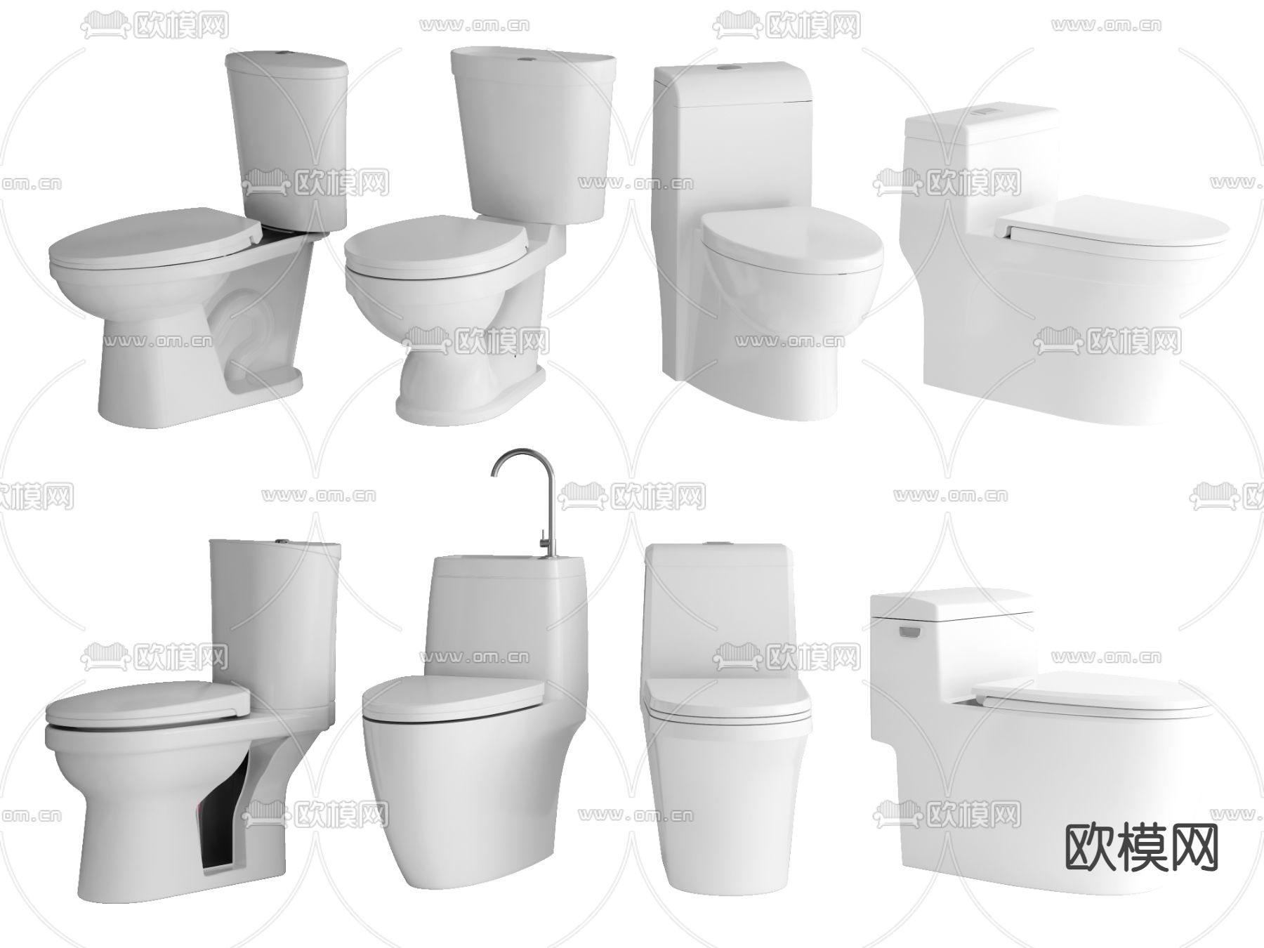 马桶 座便器 洁具su模型