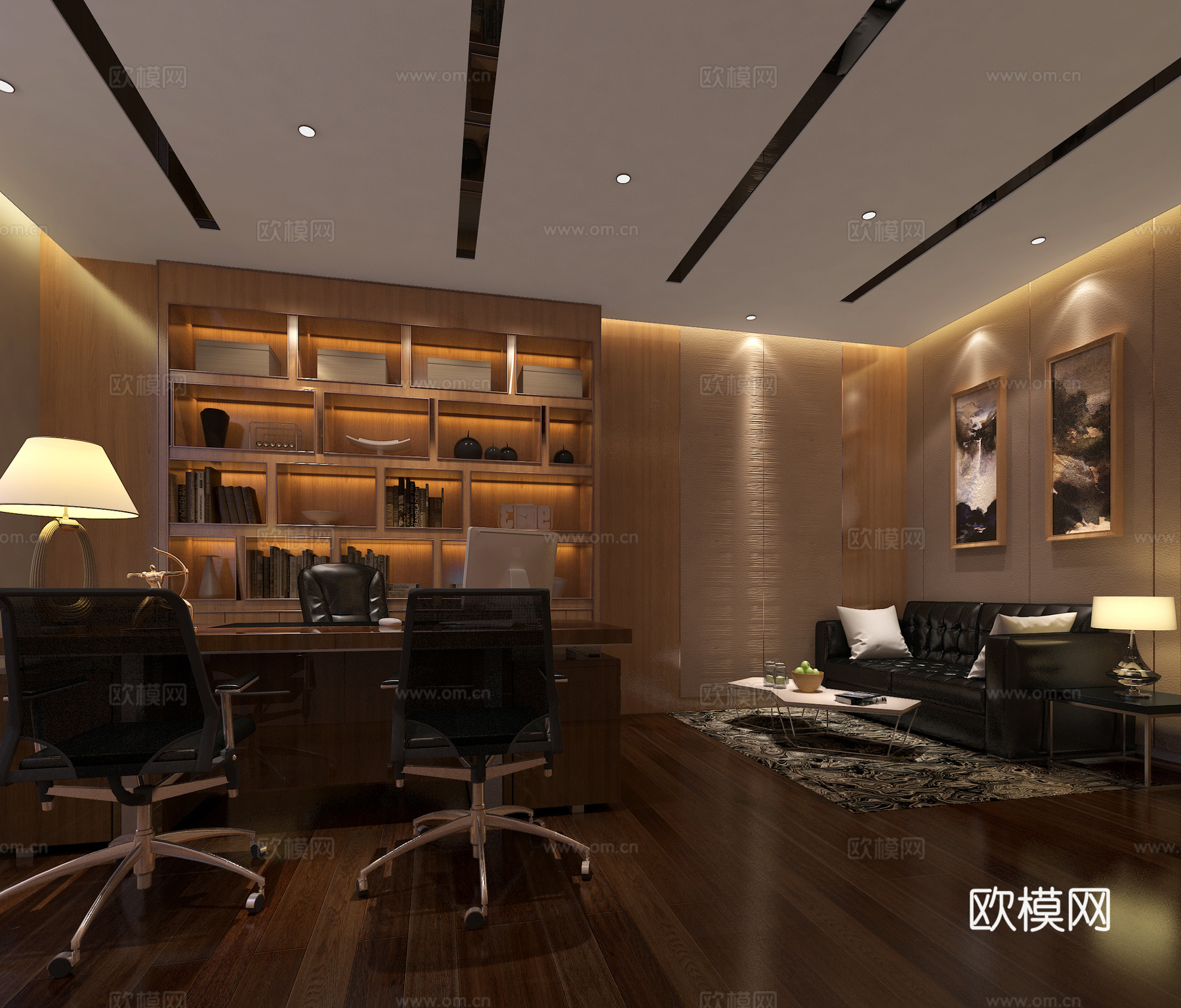 办公室3d模型下载