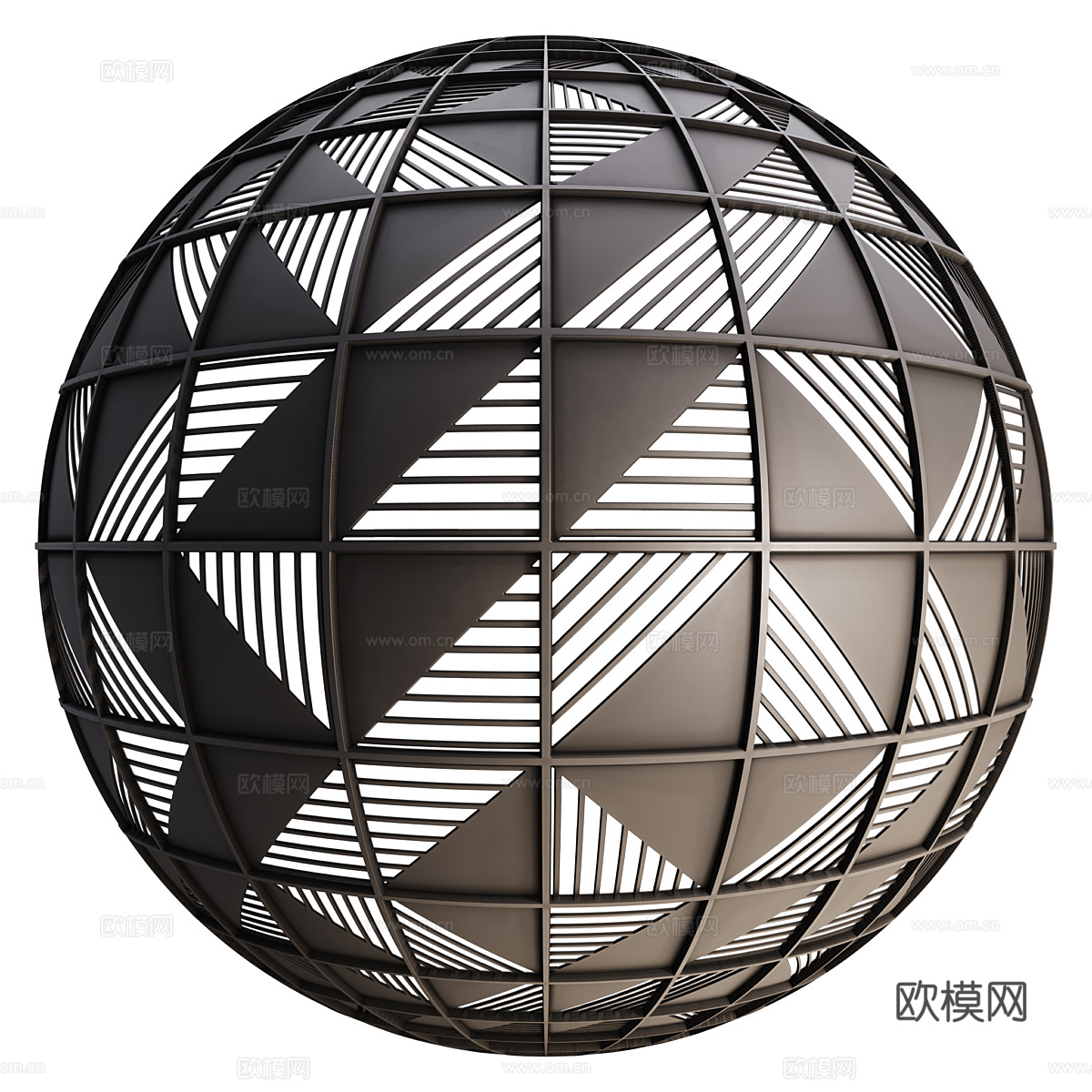 现代金属装饰板材质3d模型