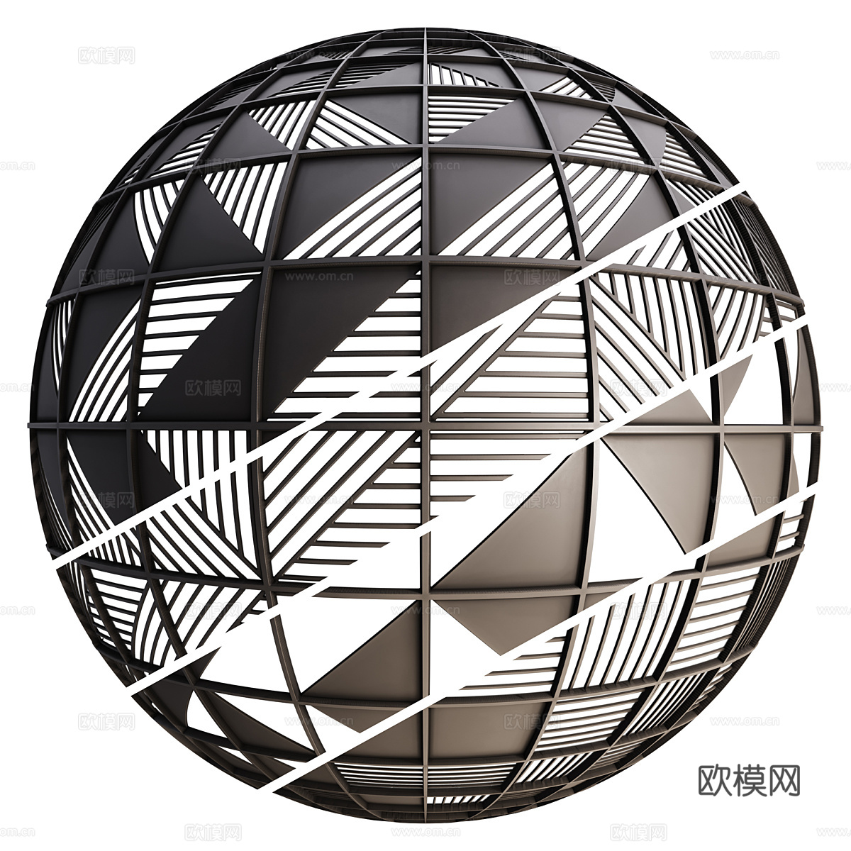 现代金属装饰板材质3d模型