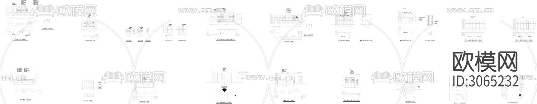 保龄球馆cad施工图下载（渲染图2）