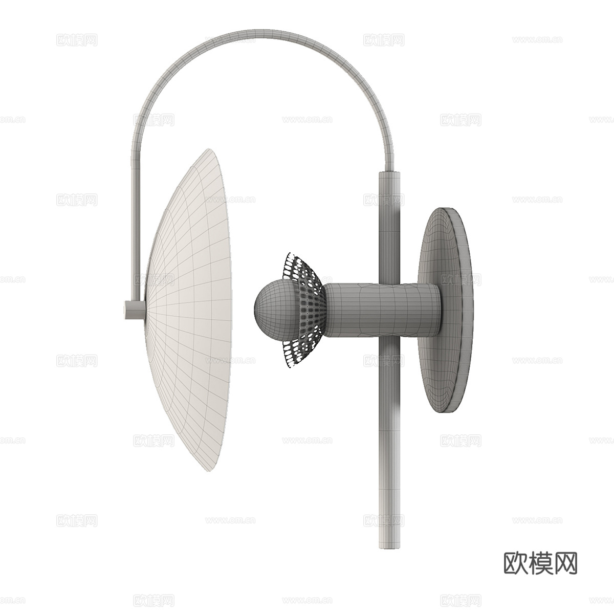新中式轻奢金属玻璃装饰壁灯3d模型