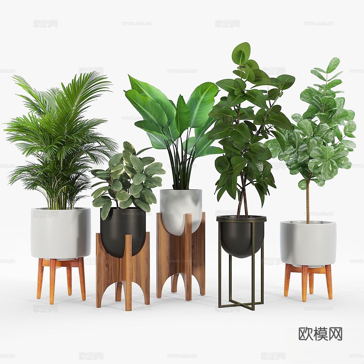 拱形立式花盆3d模型