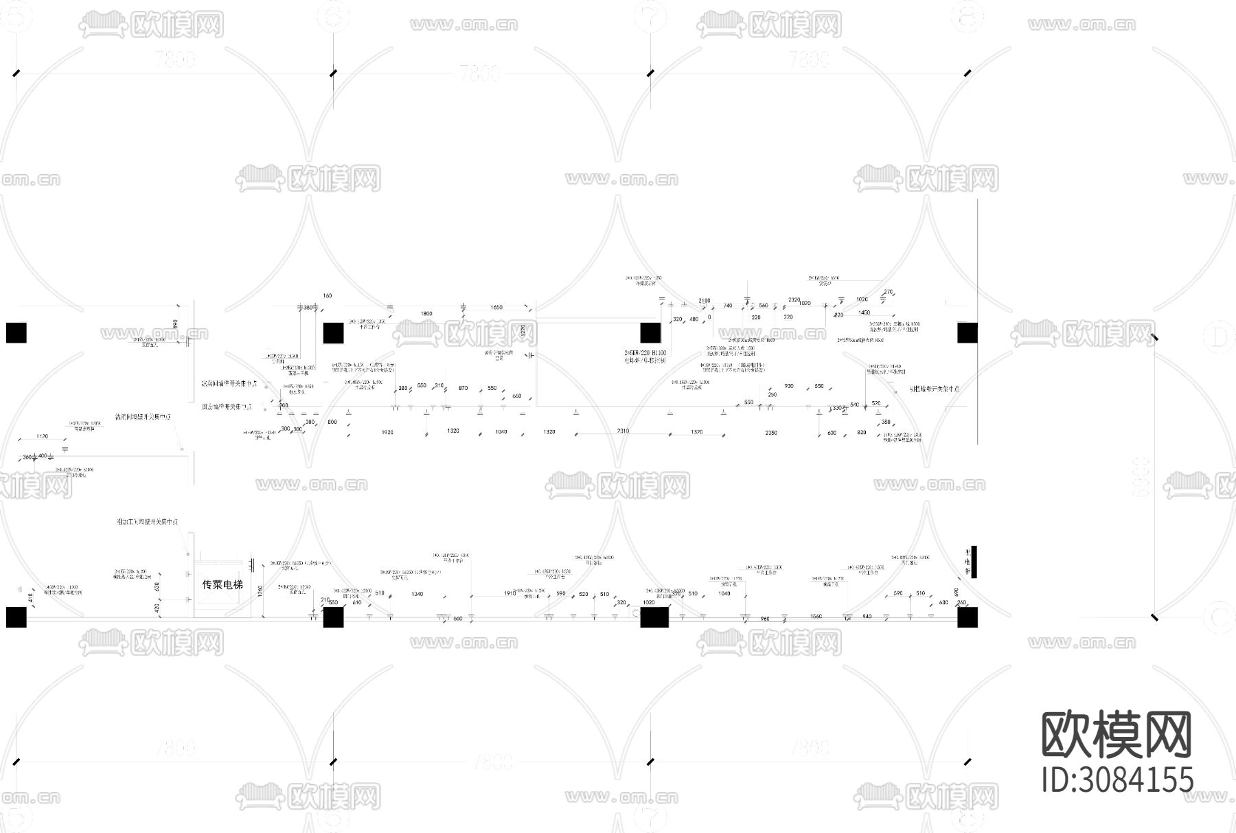 厨房最全图cad大样图下载（渲染图3）