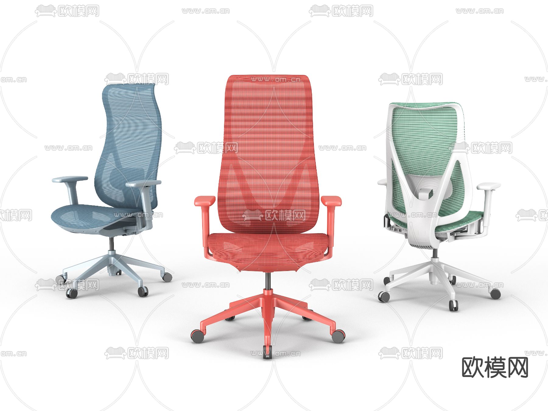 办公椅 会议椅 职员椅3d模型下载