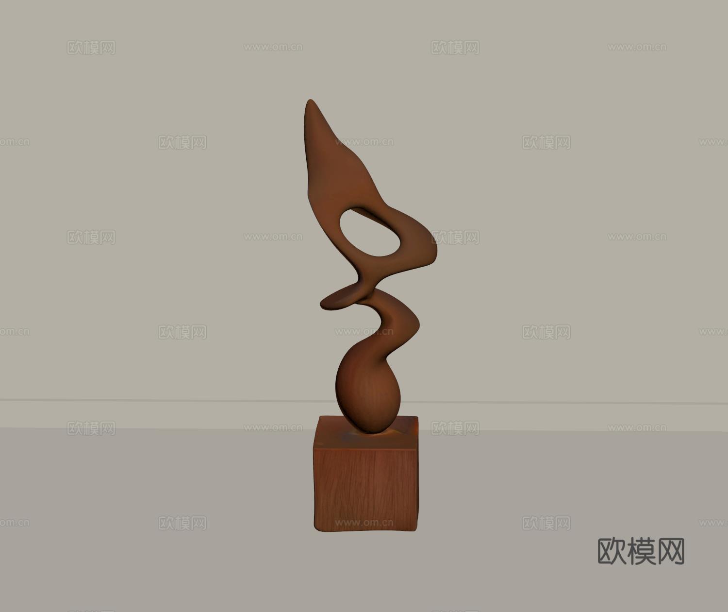 现代雕塑 装饰品摆件su模型