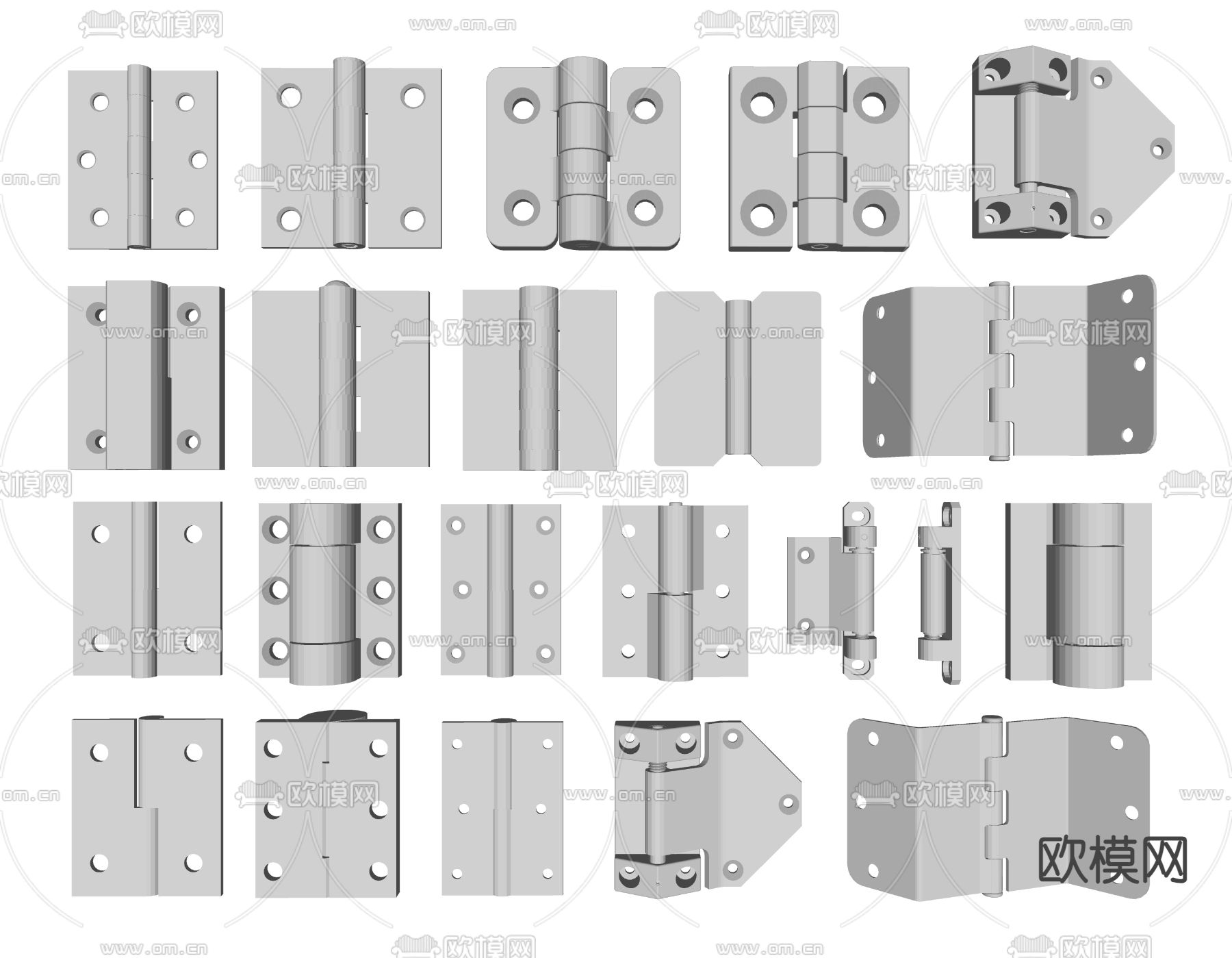 五金铰链 合页 门页su模型