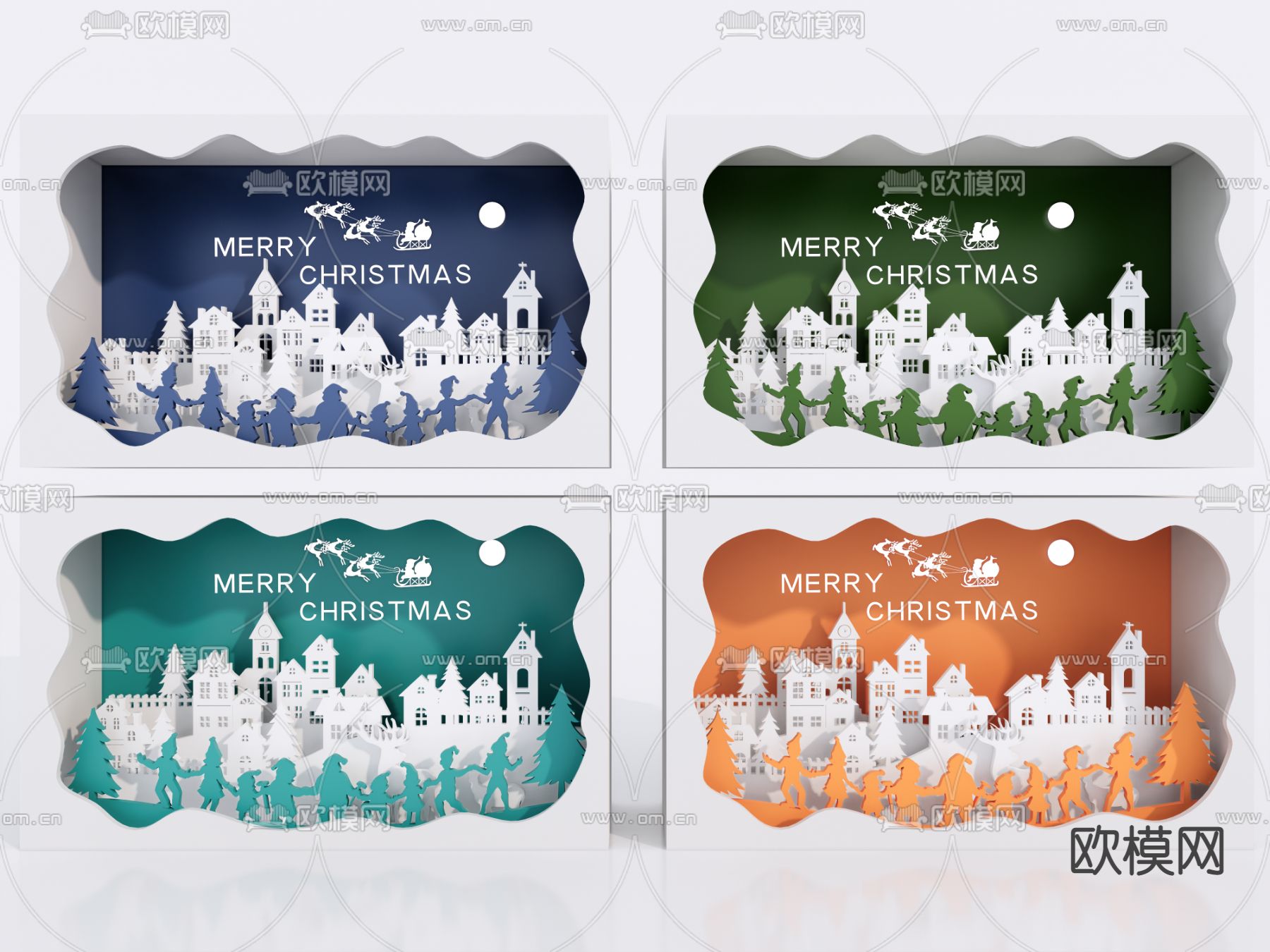 现代商场橱窗su模型