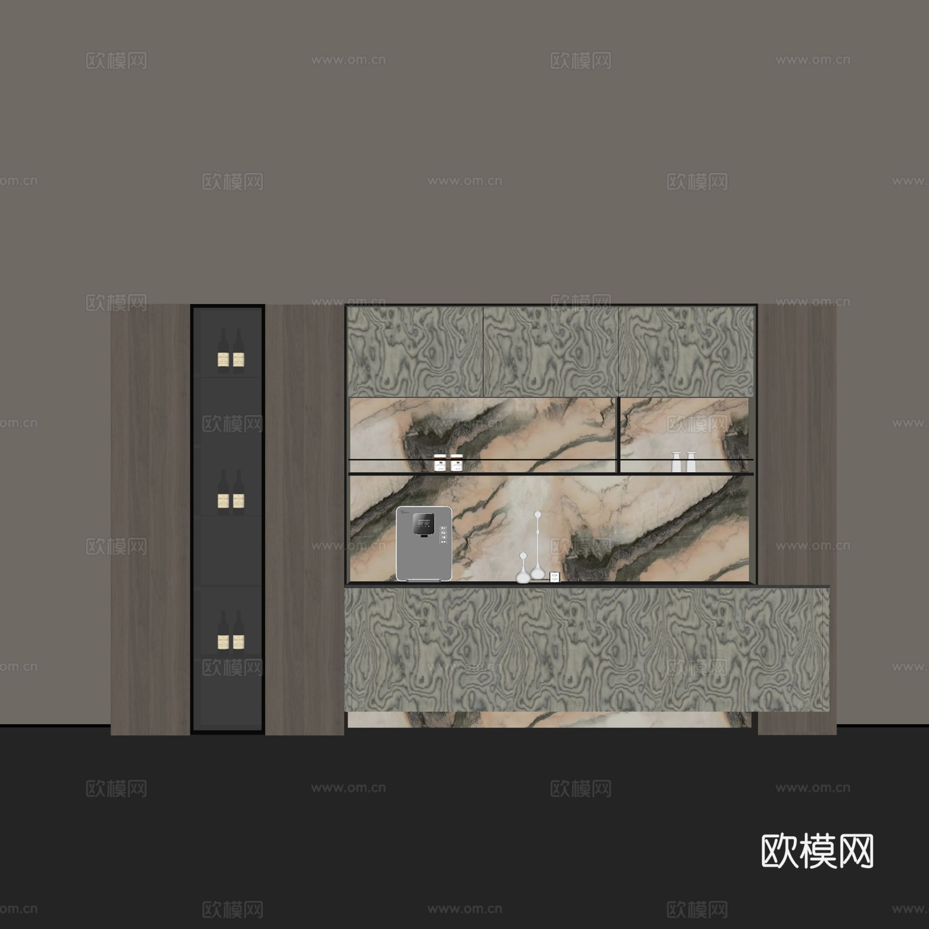 现代餐边柜su模型