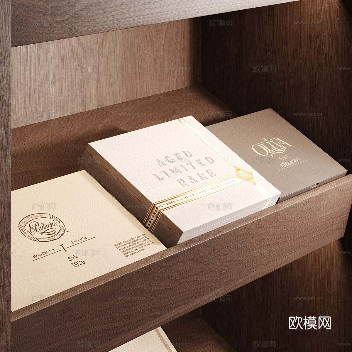 现代意式雪茄架 雪茄柜3d模型
