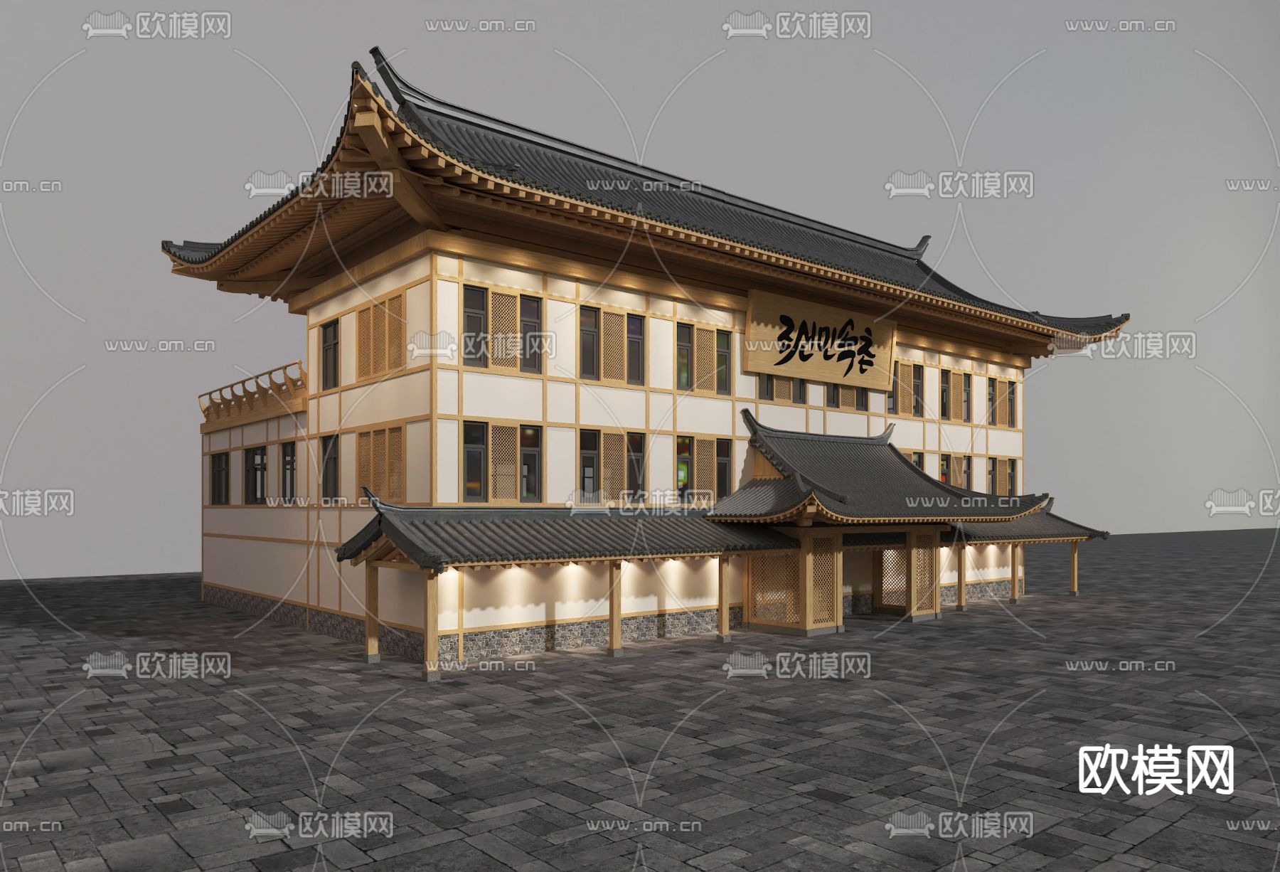 中式古建筑3d模型下载