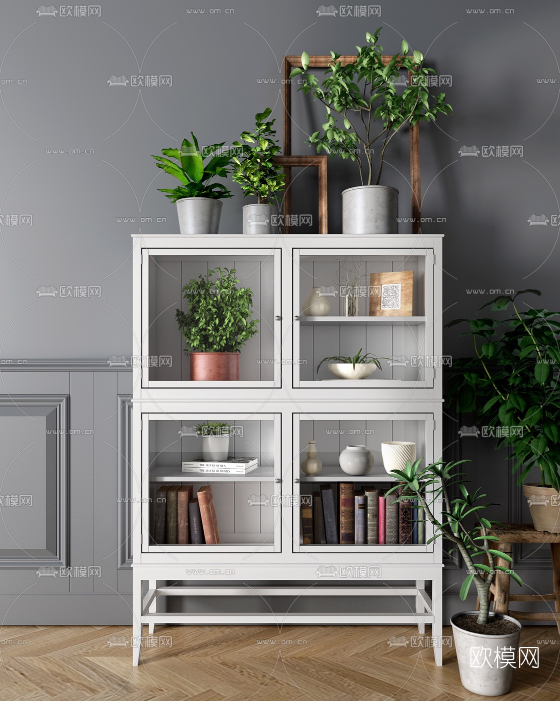 北欧储物柜3d模型下载