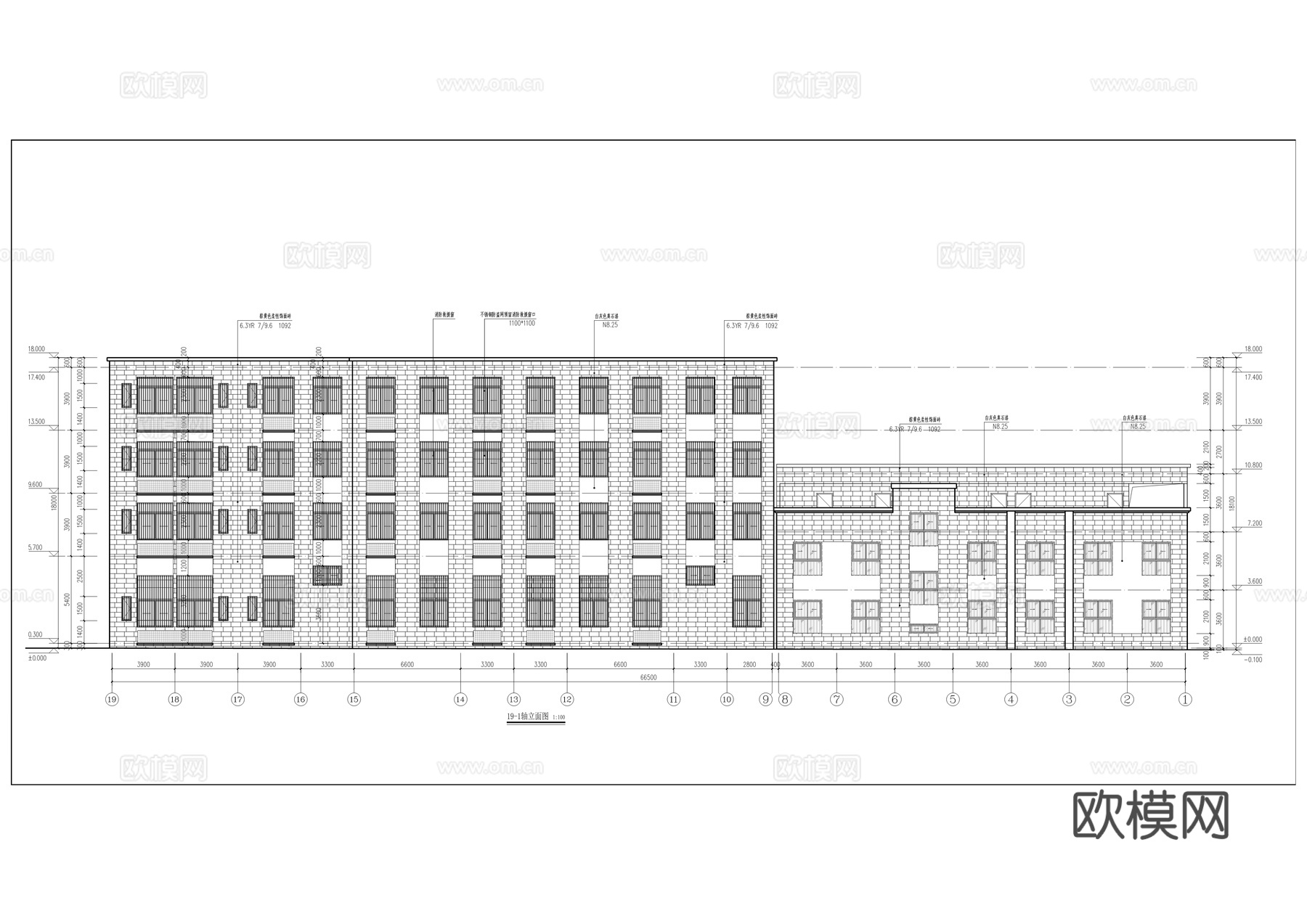 专门学校建设工程建筑施工图cad施工图